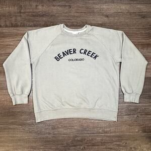 MV Sport Beaver Creek Colorado Sweatshirt M Dusty Sage Gray Green Embroidered